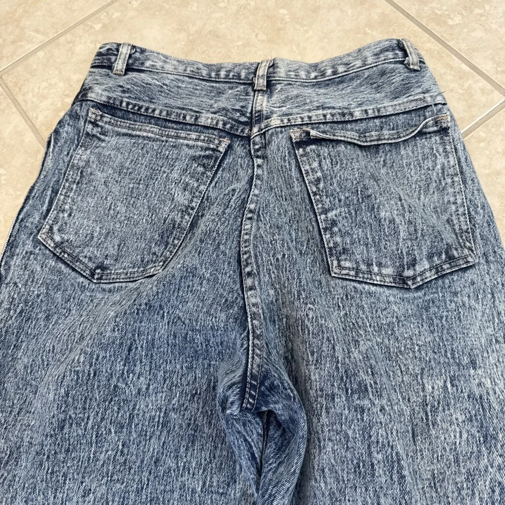 VTG‎ Pure Jeanswear Jeans Size 32 Acid Wash High Rise Tapered Leg Retro 90s